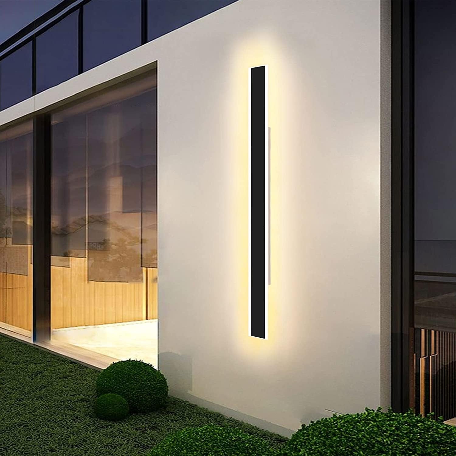 Daoseolo Outdoor Wall Sconces 47Inch, Modern Wall Lamp with Warm Lights, Frosted Acrylic Panel with Light Transmittance Greater Than 95%, IP65 Waterproof Minimalist Porch Wall Fixture for Garage - Selzalot