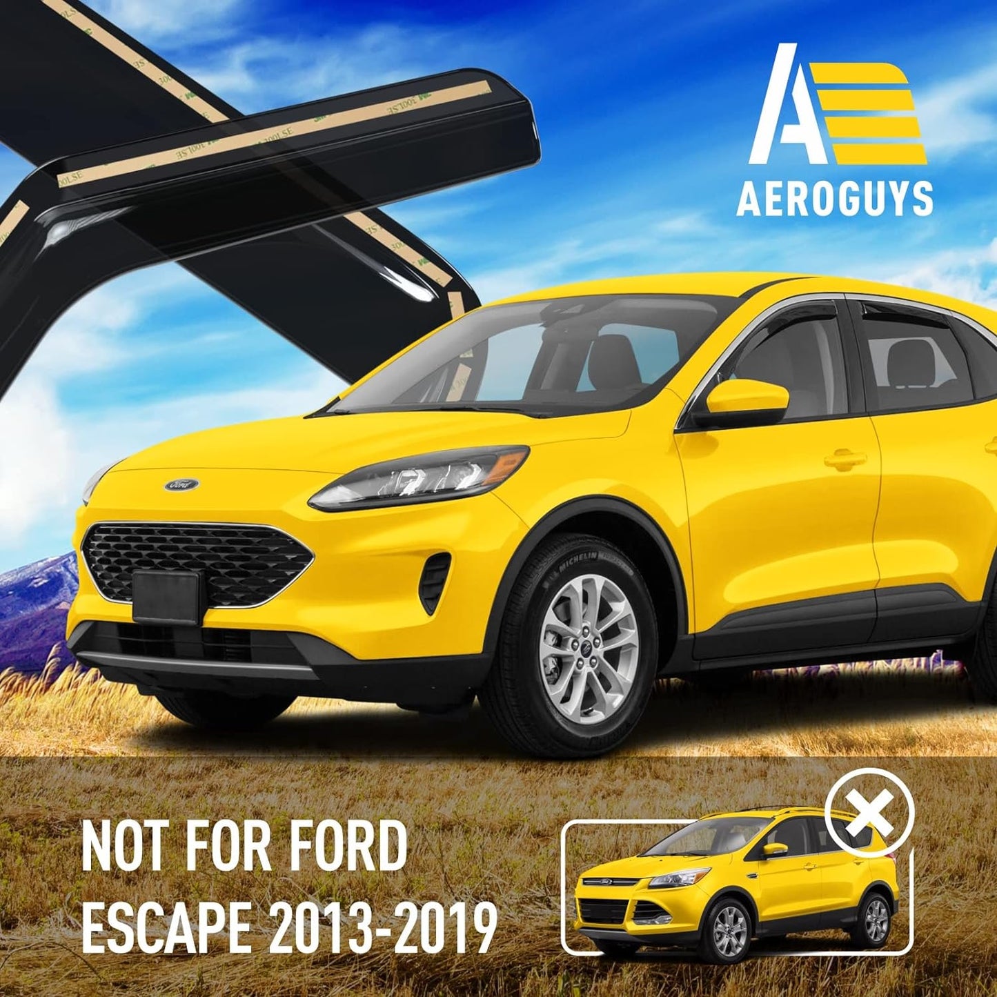 AEROGUYS
4.4★★★★
Extra Durable Window Deflectors in-Channel Window Visors Rain Guards Fit for Ford Escape 2020-2024, Sun Visors, Wind Vent Visors, Window Vent Shades, Exterior Car Accessories - 4 pcs. AG0038 - Selzalot