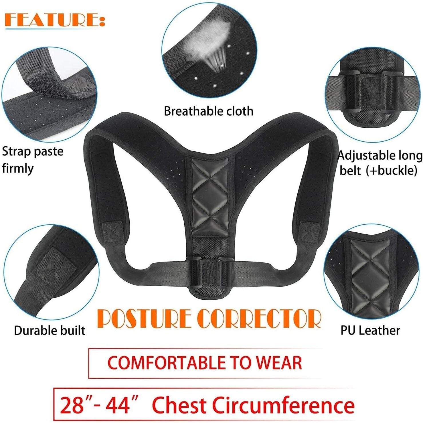 FUYERLI Posture Corrector for Men and Women with Adjustable Clavicle Brace - Selzalot