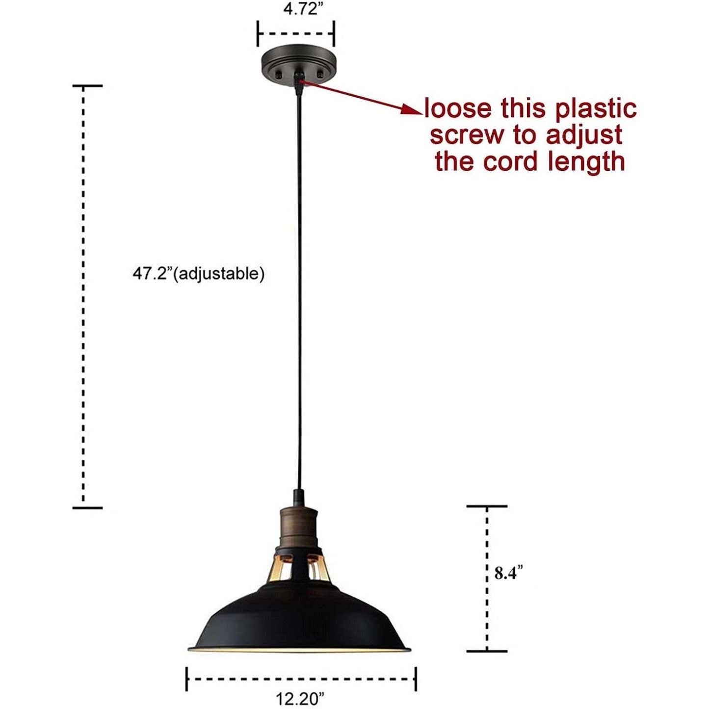 CLAXY Ecopower Industrial Barn Mini Metal Pendant Light 1 Light - Selzalot