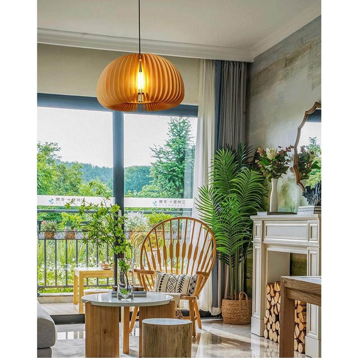 Indoor Chandelier Creative Wooden Ceiling Pendant Lamp - Selzalot