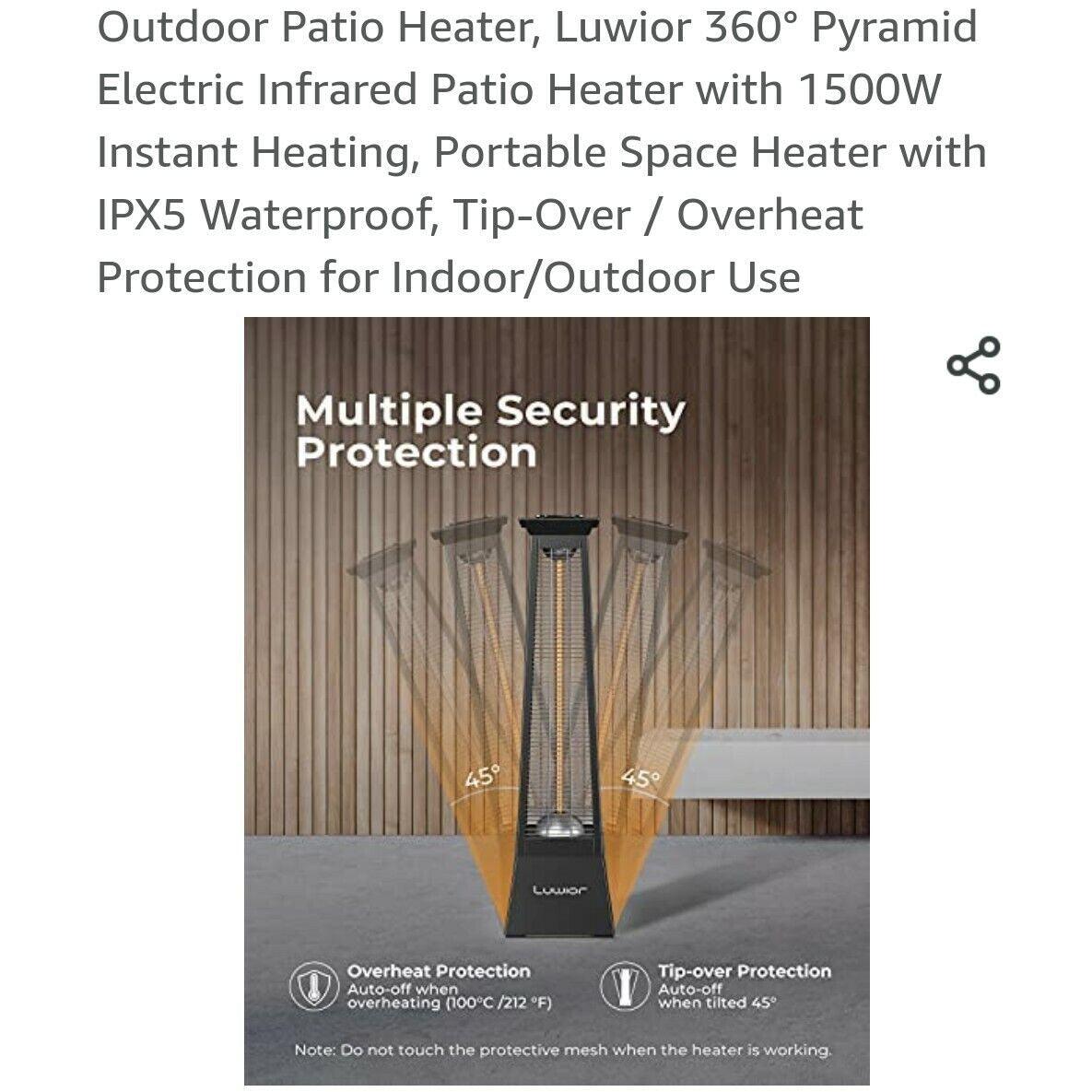 Luwior IP55 Carbon Infrared Heater. New in Box – Selzalot