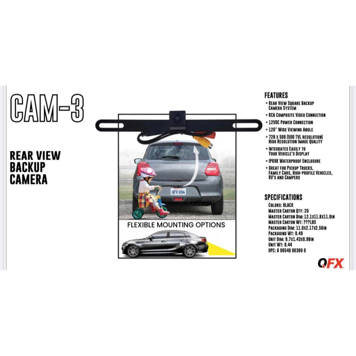 QFX CAM-3 REAR VIEW BACKUP CAMERA - Selzalot