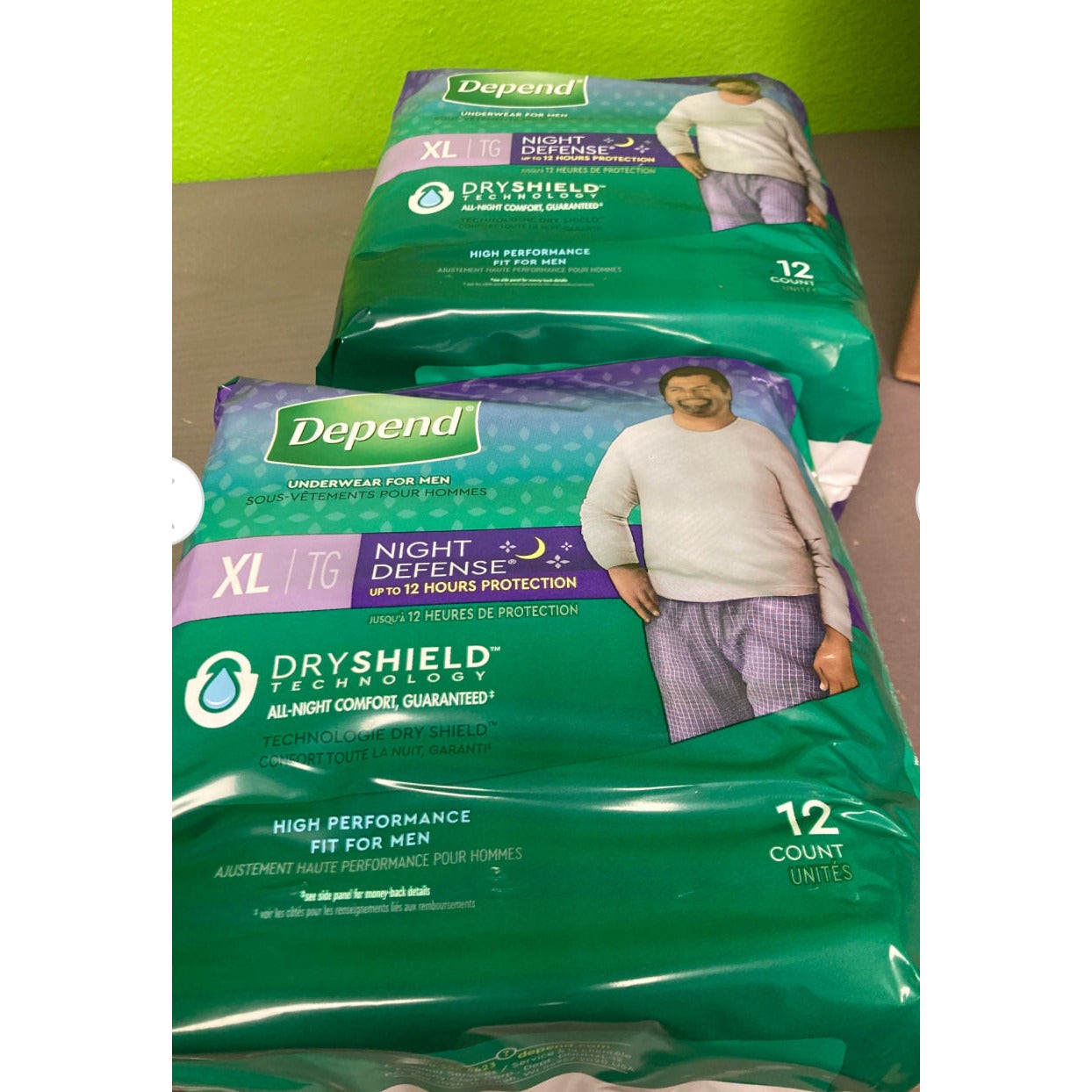 Depend Night Defense Adult Incontinence Underwear for Men, Overnight, Disposable, X-Large, 24 Count (2 Packs of 12) (Packaging May Vary) - Selzalot