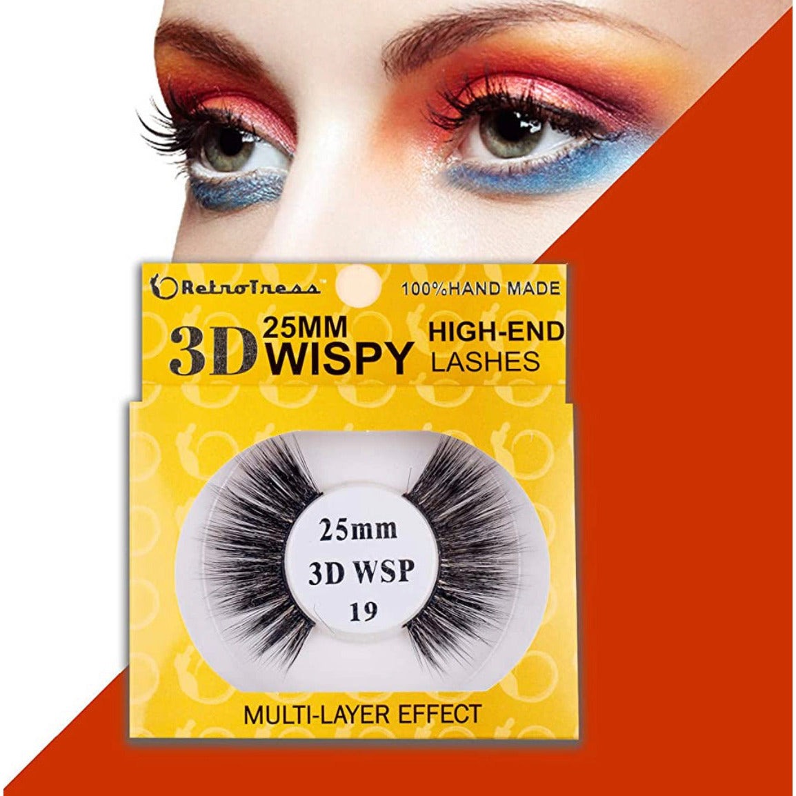 RetroTress 3D 25mm Wispy High-End Lashes Mink Matte 100% HAND MADE Eyelashes Bulk - Selzalot