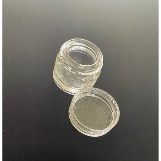 5mL Clear Glass Jar Concentrate Container Screw Top Lid Cosmetic Make Up Oil Wax - Selzalot