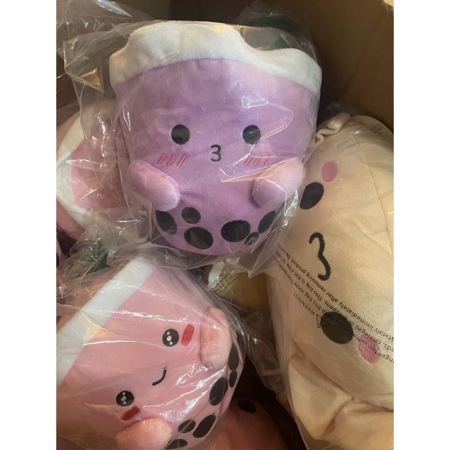 ABC Boba Tea Plush Purple Cute Stuffed Animal Toy 10" - Selzalot