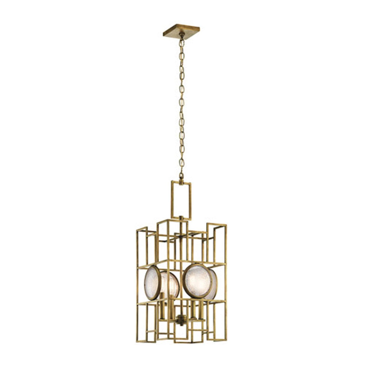 Kichler 43933NBR Vance 4 Light 13 inch Pendant, Natural Brass - Selzalot