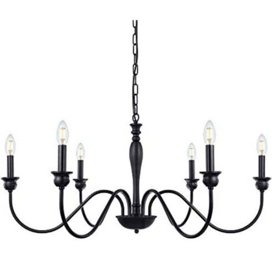 Wellmet 6-Light Farmhouse Chandelier 38 Inch, Farmhouse Light Fixture for Dining Room... - Selzalot