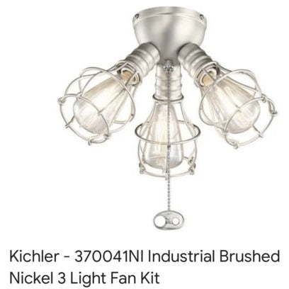 Kichler Lighting LED Industrial 3-Light Fixture Brushed Nickel - Selzalot