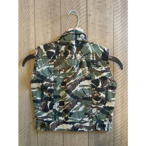 ORIGINAL BRAND GS115 NEW COLLECTION TODDLERS SLEEVELESS CAMO JACKET SIZE 3T - Selzalot
