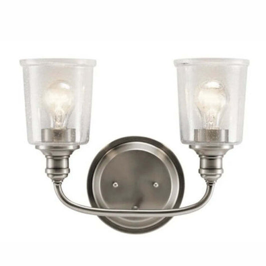 Kichler Waverly 2-Light Pewter Transitional Vanity Light Bar - Selzalot